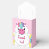Unicorn Baby shower Roze Bedankdoosjes (Geopend)