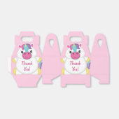 Unicorn Baby shower Roze Bedankdoosjes (Uitgevouwen)