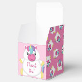 Unicorn Baby shower Roze Bedankdoosjes (Geopend)