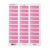 Unicorn Baby shower Roze Etiket (Full Sheet)