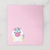 Unicorn Baby shower Roze Plaatskaartje (Buitenkant ongevouwen)