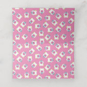 Unicorn Baby shower Roze Plaatskaartje (Binnenkant ongevouwen)