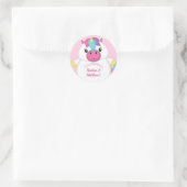Unicorn Baby shower Roze Ronde Sticker (Tas)