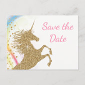 Unicorn Baby shower Sla de datum Briefkaarten (Voorkant)