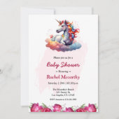 Unicorn Baby shower Uitnodiging (Voorkant)