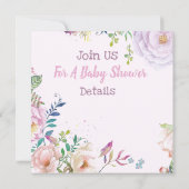 Unicorn Baby shower Uitnodiging (Achterkant)