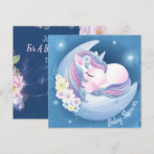 Unicorn Baby shower Uitnodiging (Voorkant / Achterkant)