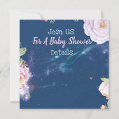 Unicorn Baby shower Uitnodiging (Achterkant)