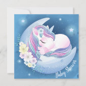 Unicorn Baby shower Uitnodiging (Voorkant)