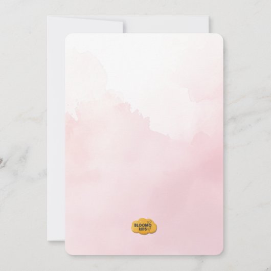 Unicorn Baby shower Uitnodiging (Achterkant)