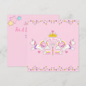 Unicorn Baby shower Uitnodiging (Voorkant / Achterkant)