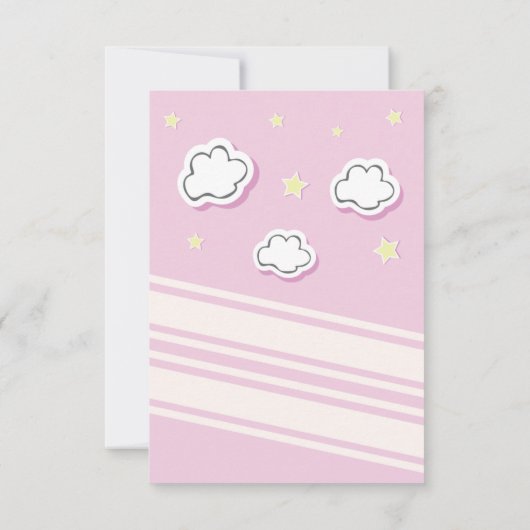 Unicorn Baby shower-uitnodiging Kaart (Achterkant)