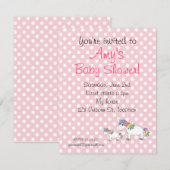 Unicorn baby shower-uitnodiging kaart (Voorkant / Achterkant)
