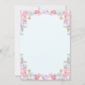 Unicorn Baby shower Uitnodiging Roze Gold Unicorn (Achterkant)