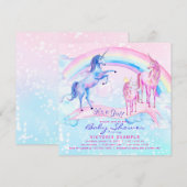  Unicorn Baby Shower-uitvindingen Kaart (Voorkant / Achterkant)