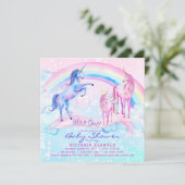  Unicorn Baby Shower-uitvindingen Kaart (Staand voorkant)