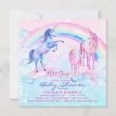  Unicorn Baby Shower-uitvindingen Kaart (Voorkant)