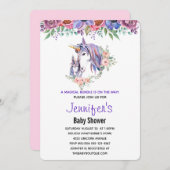  Unicorn-Baby shower voor moeder en Baby Kaart (Voorkant / Achterkant)