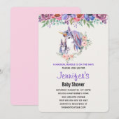 Unicorn-Baby shower voor moeder en Baby Kaart (Voorkant / Achterkant)