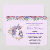  Unicorn-Baby shower voor moeder en Baby Kaart (Voorkant / Achterkant)