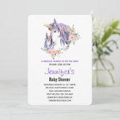  Unicorn-Baby shower voor moeder en Baby Kaart (Staand voorkant)