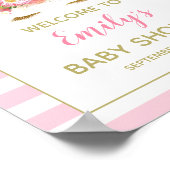 Unicorn Baby shower Welkomstteken Poster (Hoek)