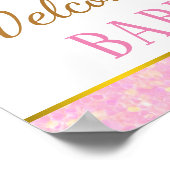 Unicorn Baby shower Welkomstteken Poster (Hoek)