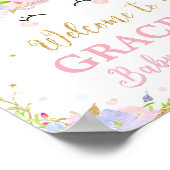 Unicorn Baby shower welkomstteken Poster Decor (Hoek)