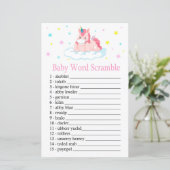 Unicorn Baby word scramble game (Staand voorkant)