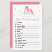 Unicorn Baby word scramble game (Voorkant / Achterkant)