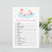 Unicorn Baby word scramble game (Staand voorkant)