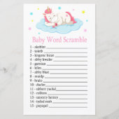 Unicorn Baby word scramble game (Voorkant)