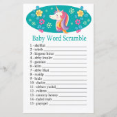 Unicorn Baby word scramble game (Voorkant)