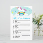 Unicorn Baby word scramble game (Staand voorkant)