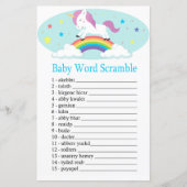 Unicorn Baby word scramble game (Voorkant)