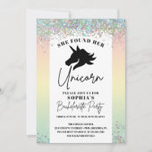 Unicorn Bachelorette Party Itinerary Invitation Kaart (Voorkant)