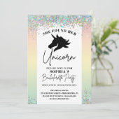 Unicorn Bachelorette Party Itinerary Invitation Kaart (Staand voorkant)