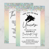 Unicorn Bachelorette Party Itinerary Invitation Kaart (Voorkant / Achterkant)