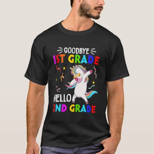 Unicorn Back To School Hello Second Grade Goodbye T-shirt (Voorkant)