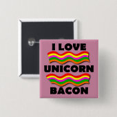 Unicorn Bacon Funny Button Badge Pin (Voorkant /achterkant)