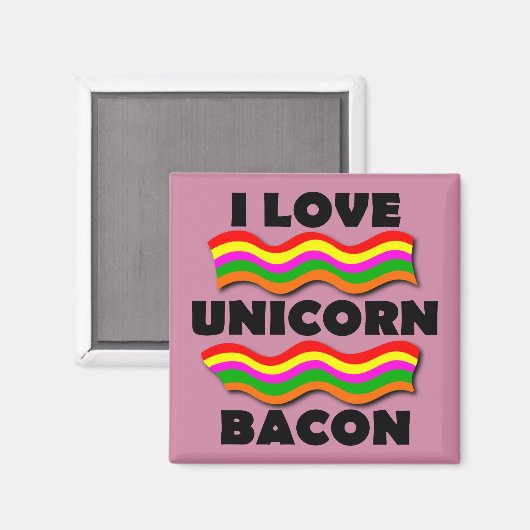 Unicorn Bacon Funny Fridge Magnet koelkast (Voorkant / Achterkant)