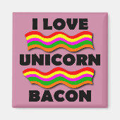 Unicorn Bacon Funny Fridge Magnet koelkast (Voorkant)