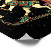 Unicorn Badminton Player Shuttle Poster (Hoek)