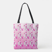 Unicorn Bag van gepersonaliseerde meisjes Tote Bag (Achterkant)