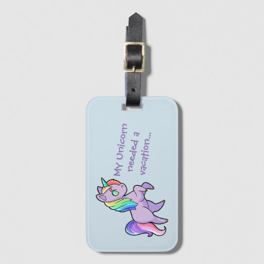 Unicorn bagagelabel (Voorkant (verticaal))