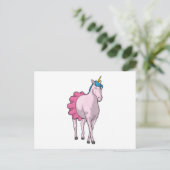 Unicorn Ballerina Ballet Briefkaart (Staand voorkant)