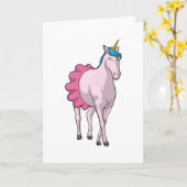Unicorn Ballerina Ballet Kaart (Gele Bloem)