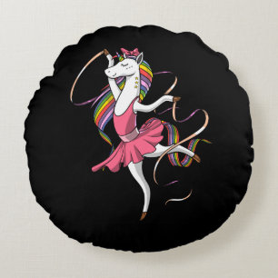 Unicorn Ballerina Rond Kussen