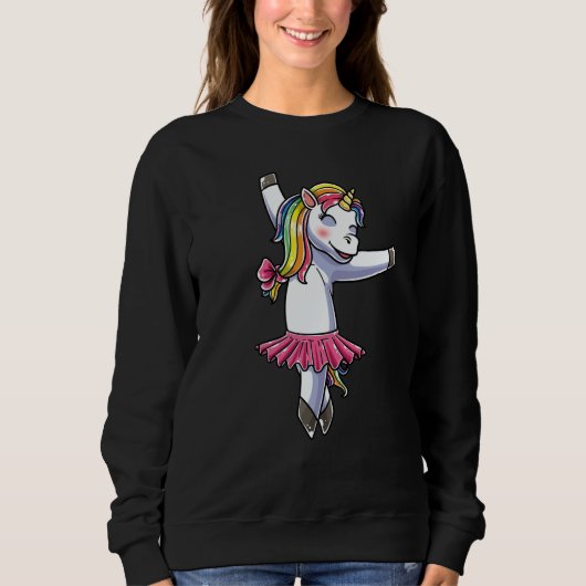 Unicorn Ballet Dance Ballerina Dancing Danseuse 1 Trui (Voorkant)