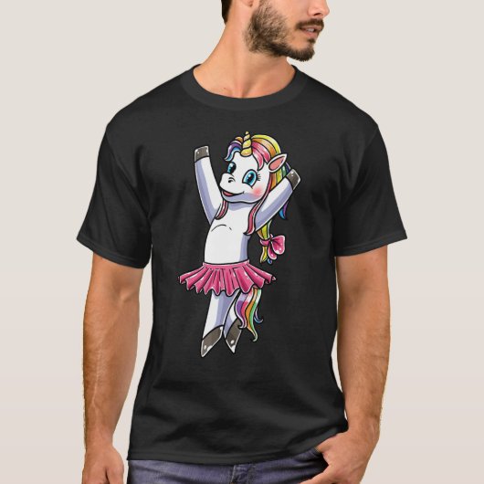 Unicorn Ballet Dance Ballerina Dancing Danseuse 2 T-shirt (Voorkant)
